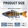 Multi-Jointed Swimbait – Realistic Swimming Lure for Bass, Pike & Saltwater Fish, Freshwater & Inshore Use
