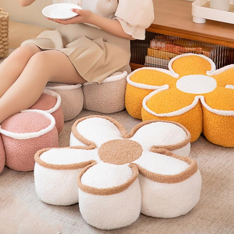 Plush Flower Cushion Pillow Soft And Comfortable Floor Cushion For Sofa Or Chair Adds Charm Touch To Any Home Decors