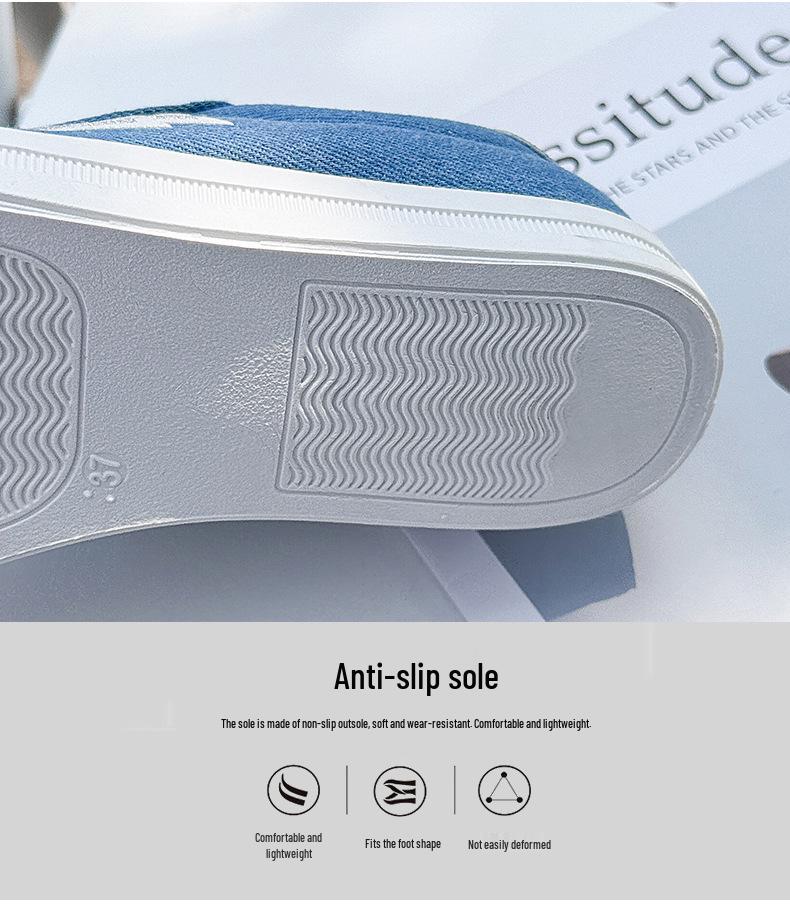 2025 Women's Plus Size White Canvas Sneakers: Summer Flat, Soft-soled, Breathable, Casual & Versatile