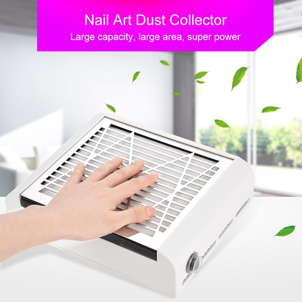 40W Nail Fan Art Salon Suction Dust Collector Acrylic UV Gel Machine Nail Dust Collector