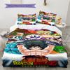 Dragon Ball Z Pattern Bedding,Quilt Set Quilt Cover Pillowcase Home Birthday Gift (1 * Duvet Cover + 2 * Pillowcase, Without Core)