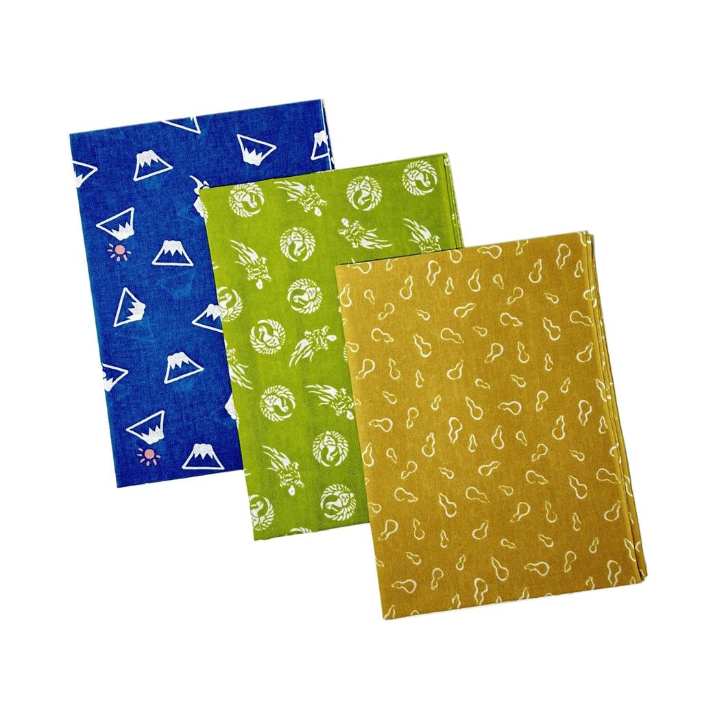 Daiko Sangyo Japanese Pattern Tenugui Hand Set of Made in Auspicious Small Pop 33 x 90cm (Tenugui Towels), 3, Japan, Pattern, Colors, Approx.