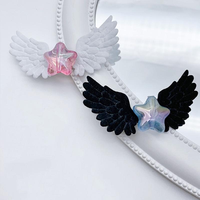 Fashionable Hairpin Cute Wing Hair Clip Star Hairpin Wing Hair Barrette Perfect Hair Accessory Suitable for All Ages