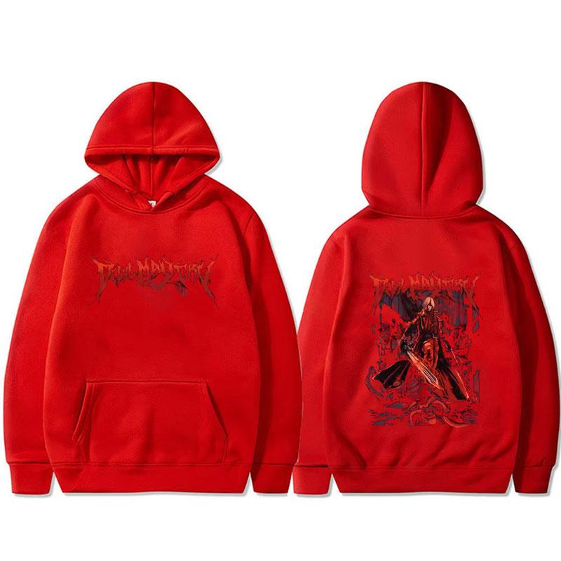Spiel Devil May Cry Dante Grafik Hoodie Herren Vintage Gothic Rock Oversized Streetwear Pullover Sweatshirt