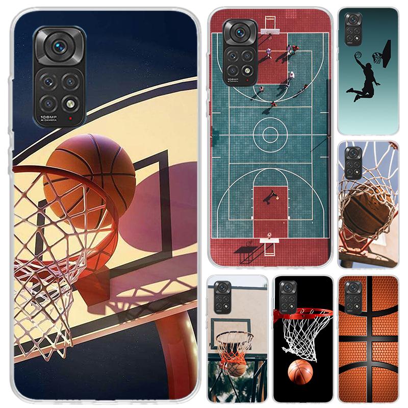 Basketball Korb Sport Handyhülle für Xiaomi Redmi Note 15 14 14S 13 12S 12 Pro 11S 11 Plus 11T 11E 10S Weiche Hülle Druckschale