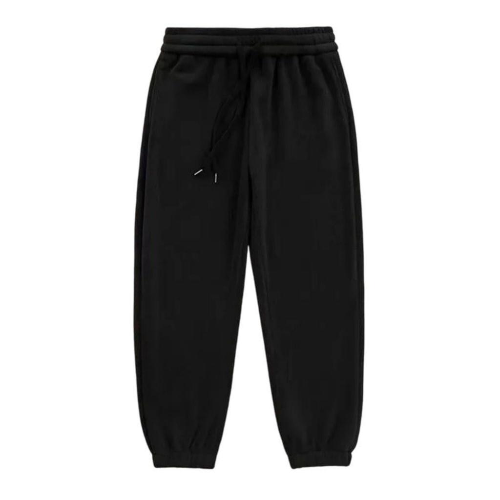 Men's -color Casual Double-sided Fleece Warm Drawstring Pants