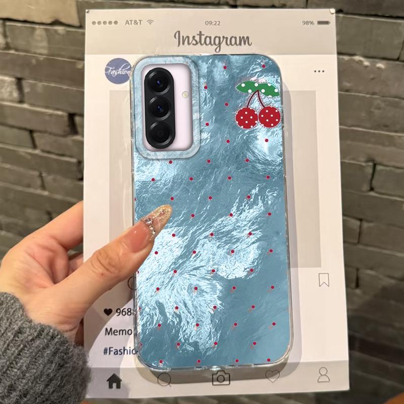 Cherry Butterfly Girls Case For Samsung Galaxy A56 A16 A26 A36 A06 A55 A35 A25 A15 A12 A32 A54 S24 S25 S22 S23 FE Fundas Cover