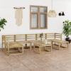 Day and Night - Day and Night Garden Furniture Set 8 Pieces Green Impregnated Pine Wood