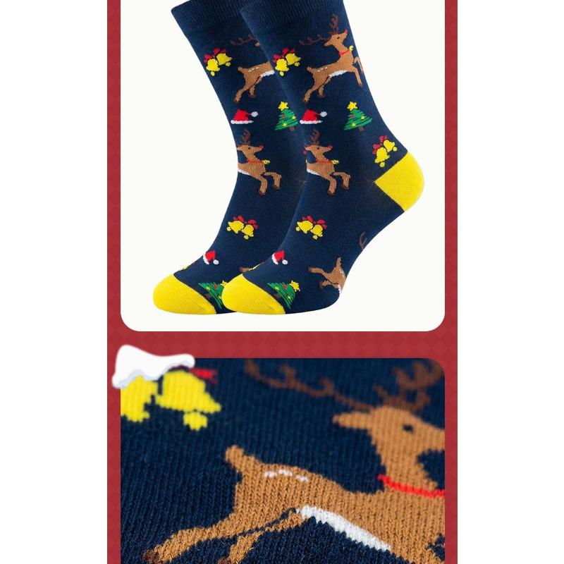 Men's Socks Christmas Stockings Pipe Christmas Santa Claus Ankle Socks