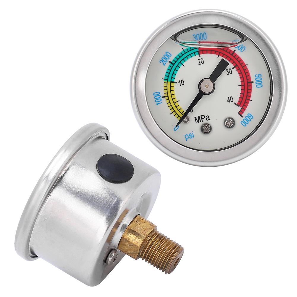 Air Pump Pressure Gauge 40MPA 6000psi Oil Filling Diving Rebreather Equippment Manometer