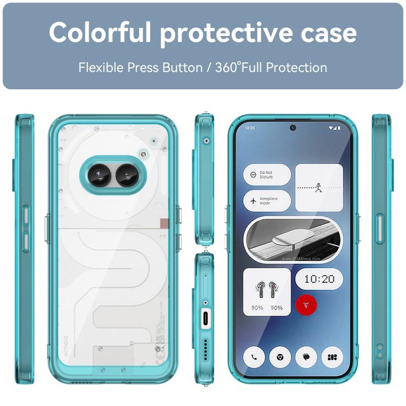 For Nothing Phone (2a) Phone Case WANLONFENG XC Series TPU Acrylic Cover with Tempered Glass (Big Lens Hole)