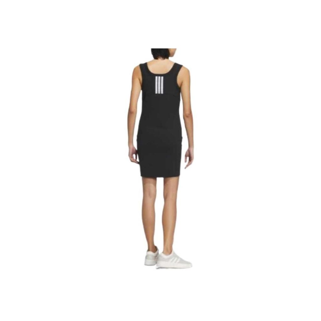 Adidas Sportswear Lifestyle Series Slim Fit Comfortable Breathable Soft Sleeveless Dress Women Dresses Black JY7651