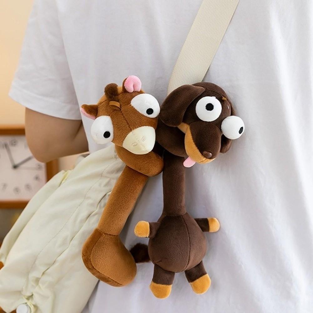 White Color Long Neck Animal Plush Pendant Cute Style Cartoon Plush Pendant Gift For Girls