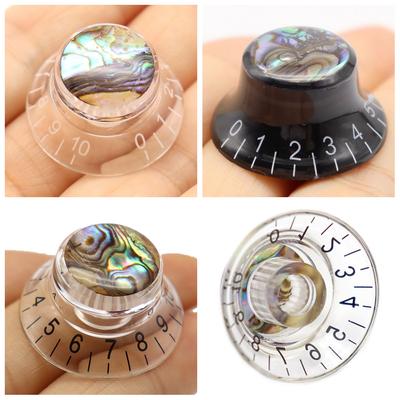 3pcs/4pcs Guitar Knobs Abalone Hat Knobs Volume Tone Control Knobs Guitar Knobs for LP ST SQ Electric Guitar Parts