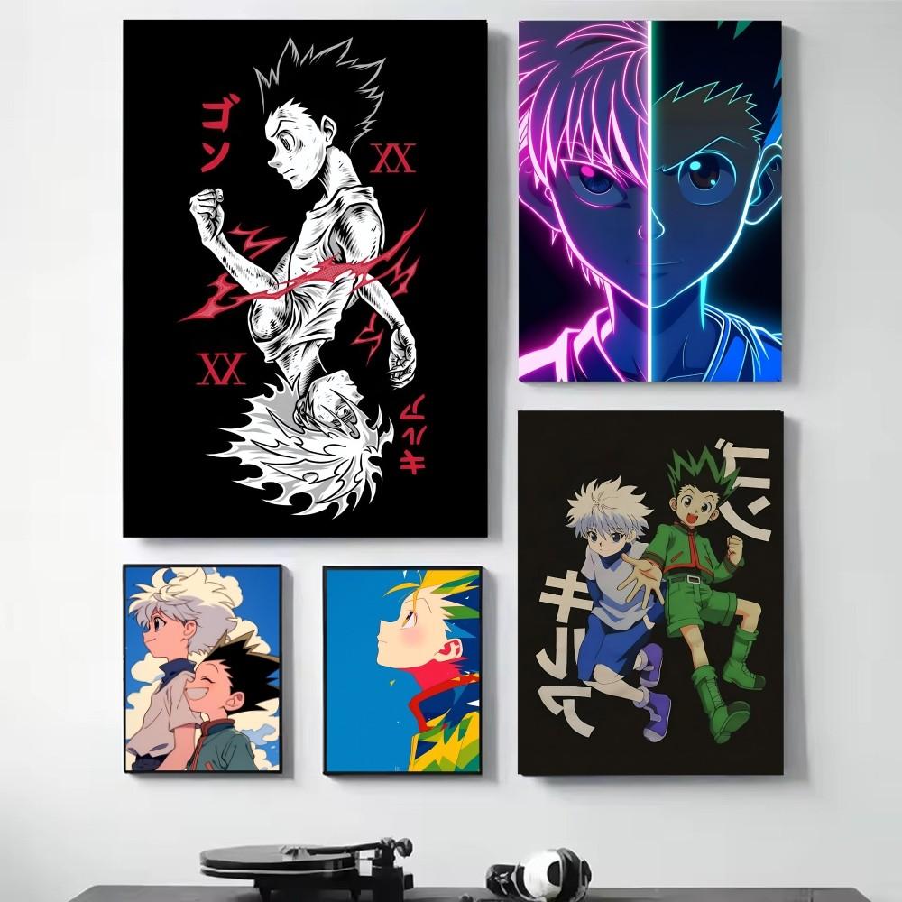 1ks Horký Populární Klasické Anime Gon Killua Hunter X Hunter Plakát HD Plakáty Domácí Pokoj Bar Kavárna Dekorace Umění Nástěnná Malba Obrázek