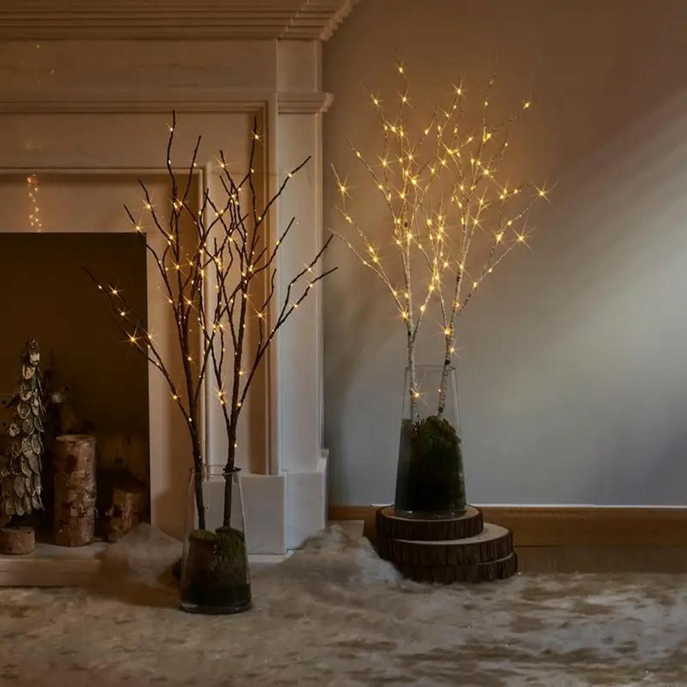 50-LED 80cm Simulation Birch Tree Branch Light Indoor Decorative Light Holiday Party Home Decor