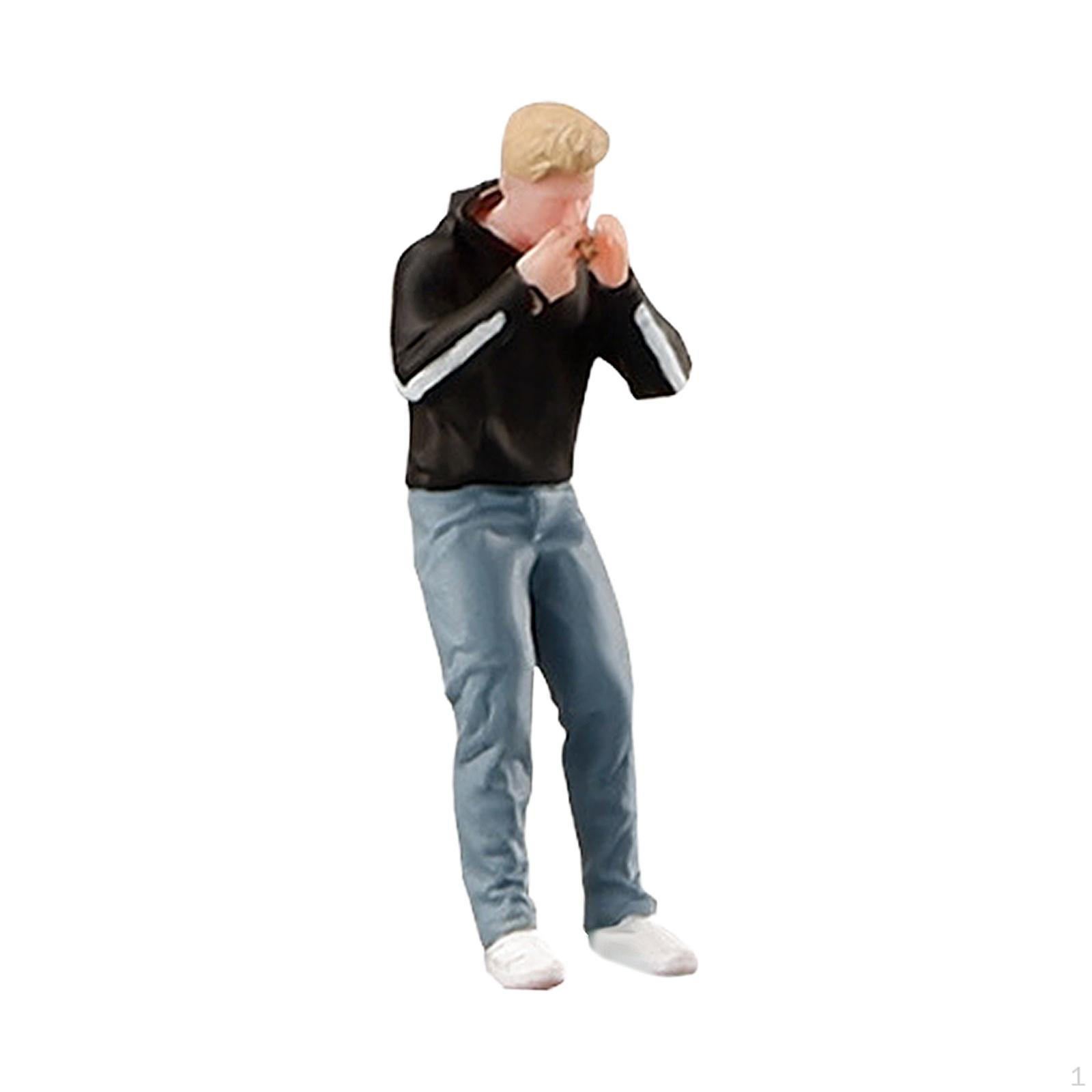 1:64 Scale Diorama Photography Man Figure People Model Tiny Resin Layout Miniature Character for