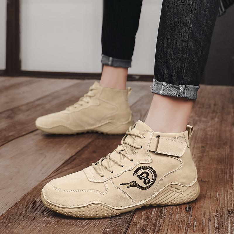 Pig Leather Boots Men Shoes Comfortable Ankle Boots for Men Casual Shoes Moccasins Men Winter Boots