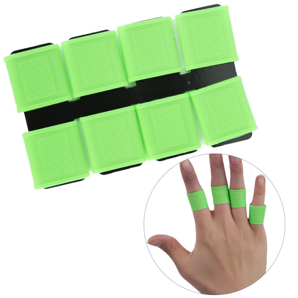 8 Stuks Siliconen Antislip Elasticiteit Golfer Swing Grip Golf Vingerband Cover Sets(groen) green