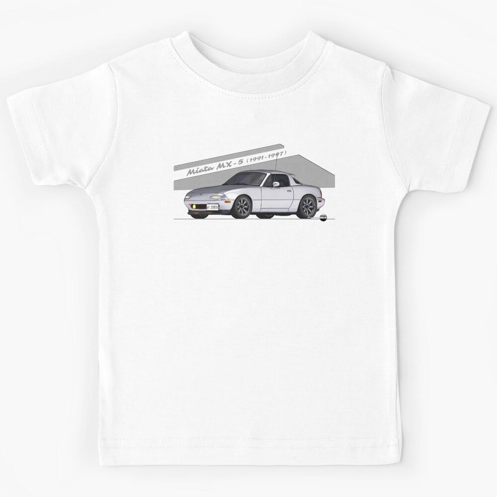 Miata - MX-5 NA 1991-1997 (Silverstone Mica) - Small Car, Big Smile Kids T-Shirt 160