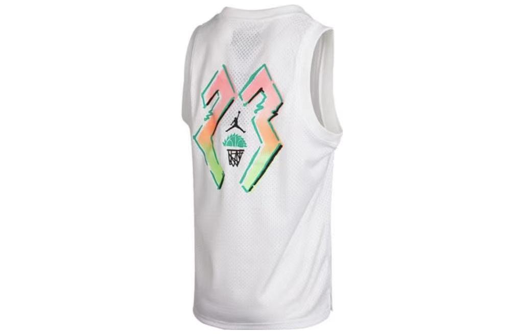 Jordan Basketball Jerseys Men's White Moderate Straight Fit DQ5867-100