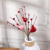 2pcs/set Red Pink Foam Love Heart Branch Glitter Foam Love Pick Stick Valentine's Day Flower Bouquet Home Vase Picks Wedding Decor
