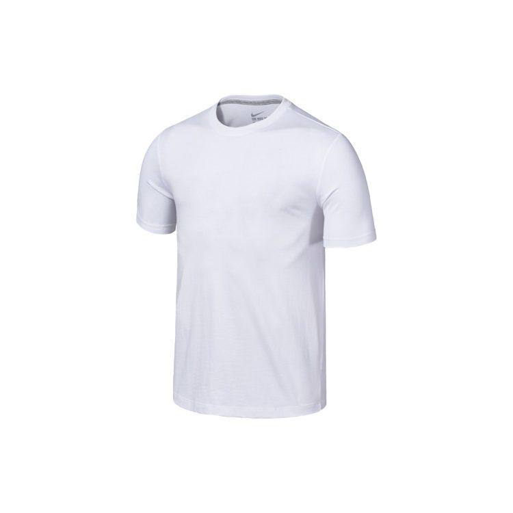 Nike T Shirts Men's White Crew Neck Moderate Straight Fit BQ2971-100