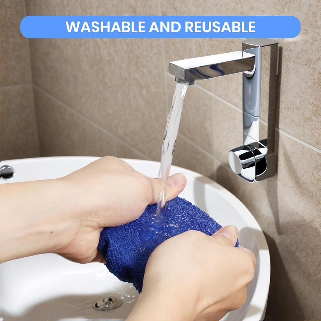 6PCS Windshield Cleaning Tool Car Window Cleaner With 5 Reusable And Washable Microfiber Pads And Extendable Handle Auto Ide Glass Wiper Kit Green