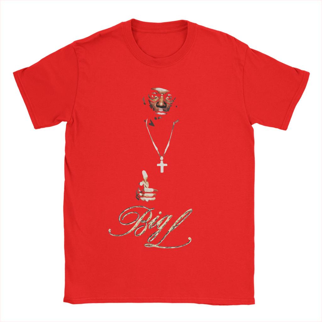 Men Big L T Shirt  100% Cotton Clothes Unique Short Sleeve Crewneck Tee Shirt New Arrival T-Shirts