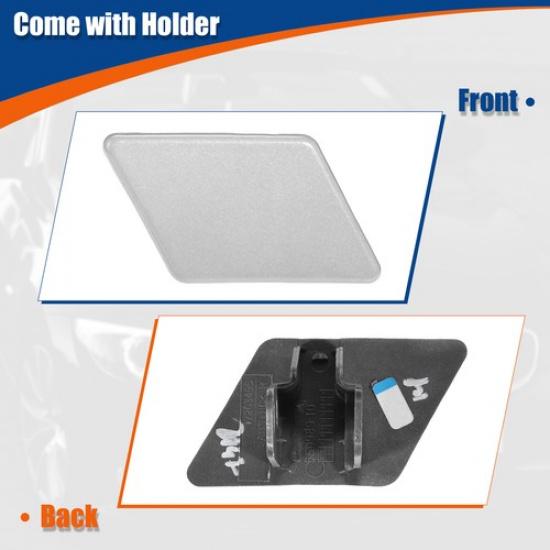 Right Passenger Side Front Bumper Washer Nozzle Cover for BMW E90 Silver Tone