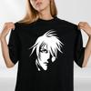 Anime Face T-Shirt  Cool Manga Style Tee with Red Eye Graphic Japanese Otaku