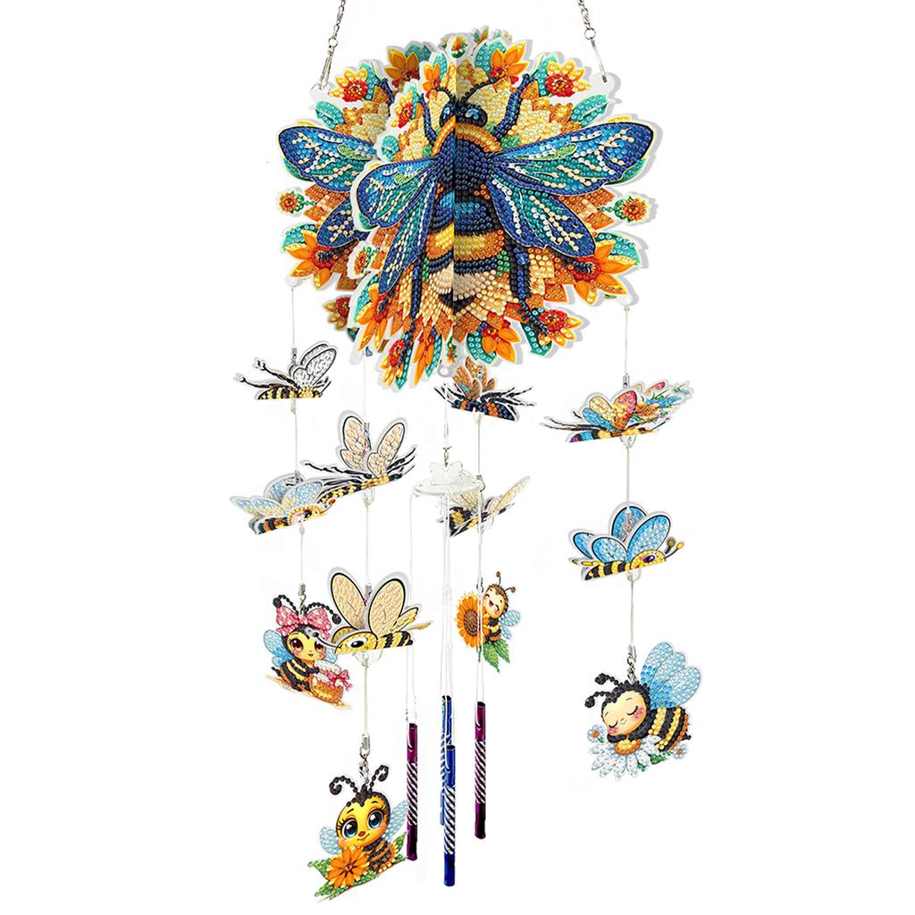 Garden DIY Acrylic Diamond Art Painting Hanging Ornament W/ Crystal Pendant Diamond Art Hanging Pendant for Adults Home Decor