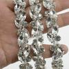 Wonderful Design Rhinestone Flower Chain Trim Sew on Horse Eye Crystal Glass Ribbon Applique Trim Sew on Clothes Bag Accessories