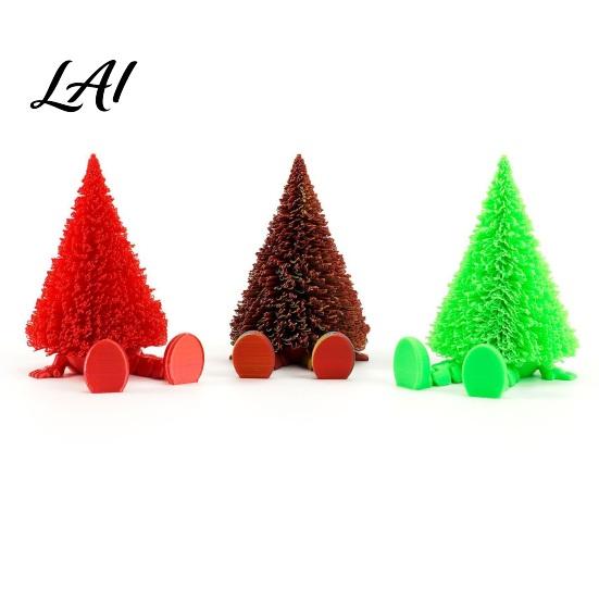 Decorative Figurine for Christmas Tree Figure Flexible Movable Joints 3D Printed Unique Creative Gifts Ornament Festive Atmosphere Figure
