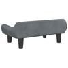 Kids  Sofa Dark Grey 70 X 40 X 24 Cm Velvet
