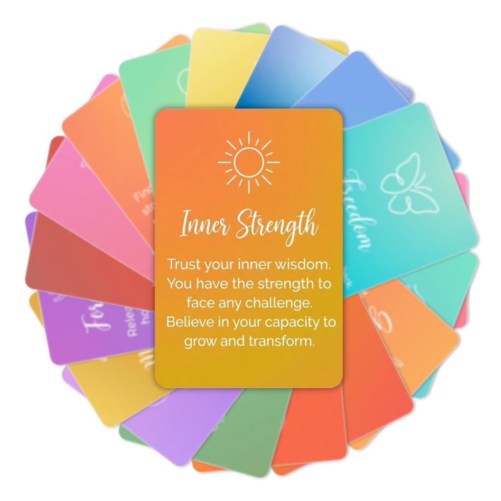 Affirmation Cards – 18Mindfulness Prompts, Encouraging Messages, Personal Growth Set | Confidence Boosting Tools For Women, Teen Girls, Kids, Adults