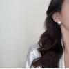 Retro Matte Gold Brushed Earrings: Advanced Studs with Niche Design for Versatile, Cold Style Women.