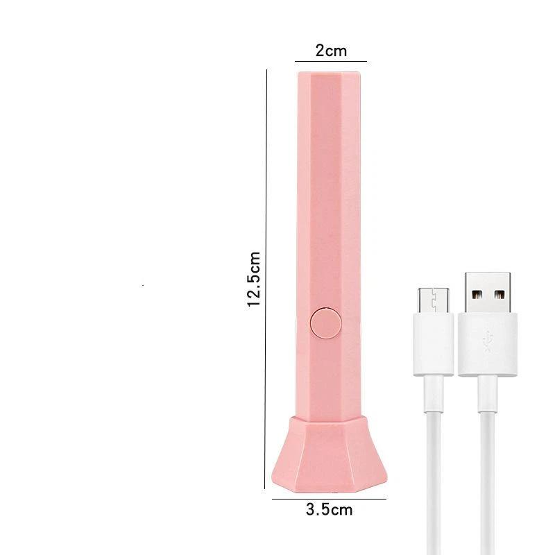 Handheld UV Gel Nail Lamp Cordless Mini Rechargeable Fast Curing Portable Light for Travel Manicure DIY