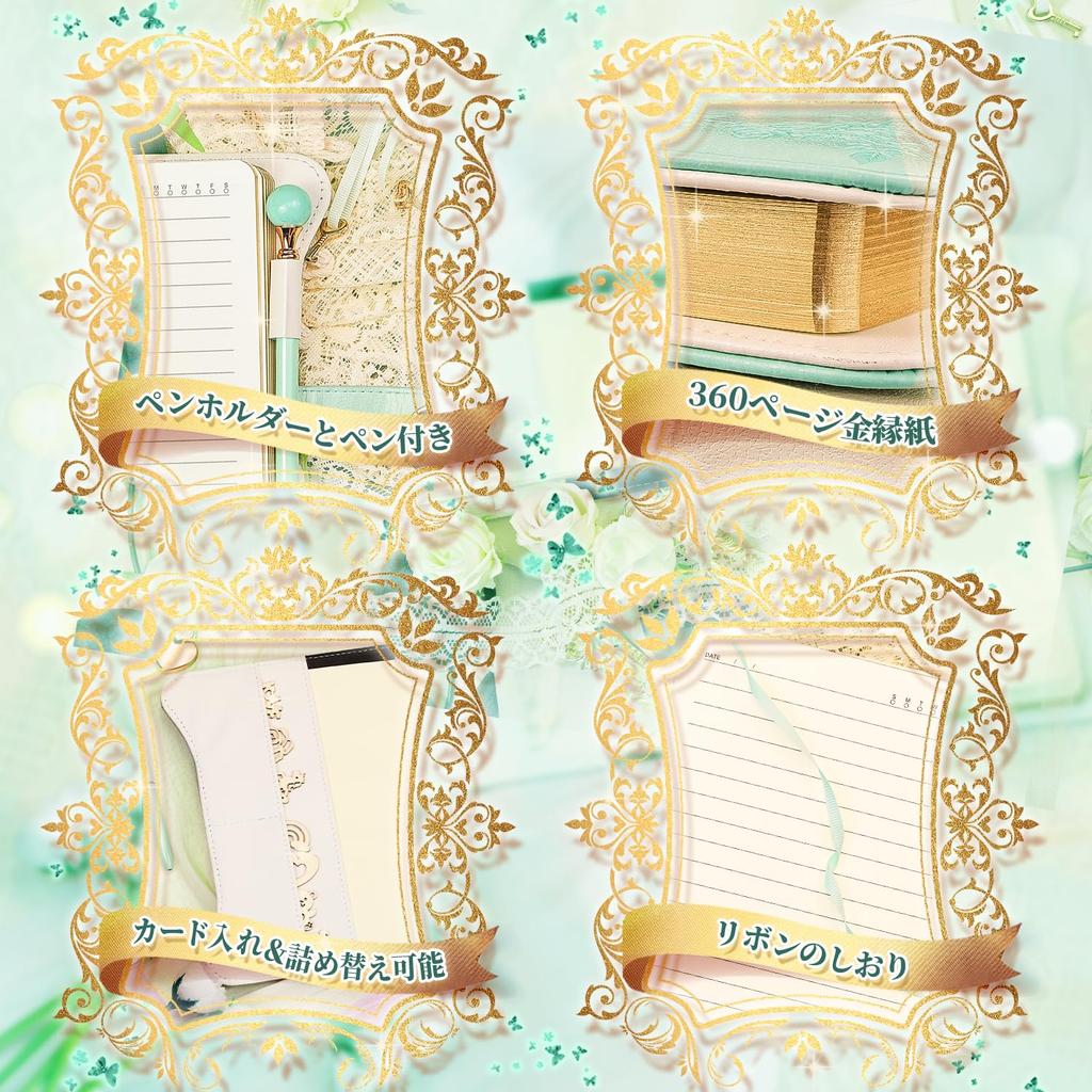 Cute Lockable Notebook for Diary with B6 Horizontally PU Perfect Gift for Elementary School and Student Birthday Gift Blue Rose Girls, Lock, Notebook,