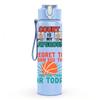 1PC Count The Playground Basketball Letter 750ml Color Plastic Sports Water Bottle Leakproof Flip Straw Lid Suitable for Sports Office Home Use