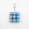 Cute Cat Paw Mini Keyboard Keychain RGB LED Light Stress Relief Backpack Pendant for Valentine's Day Gifts