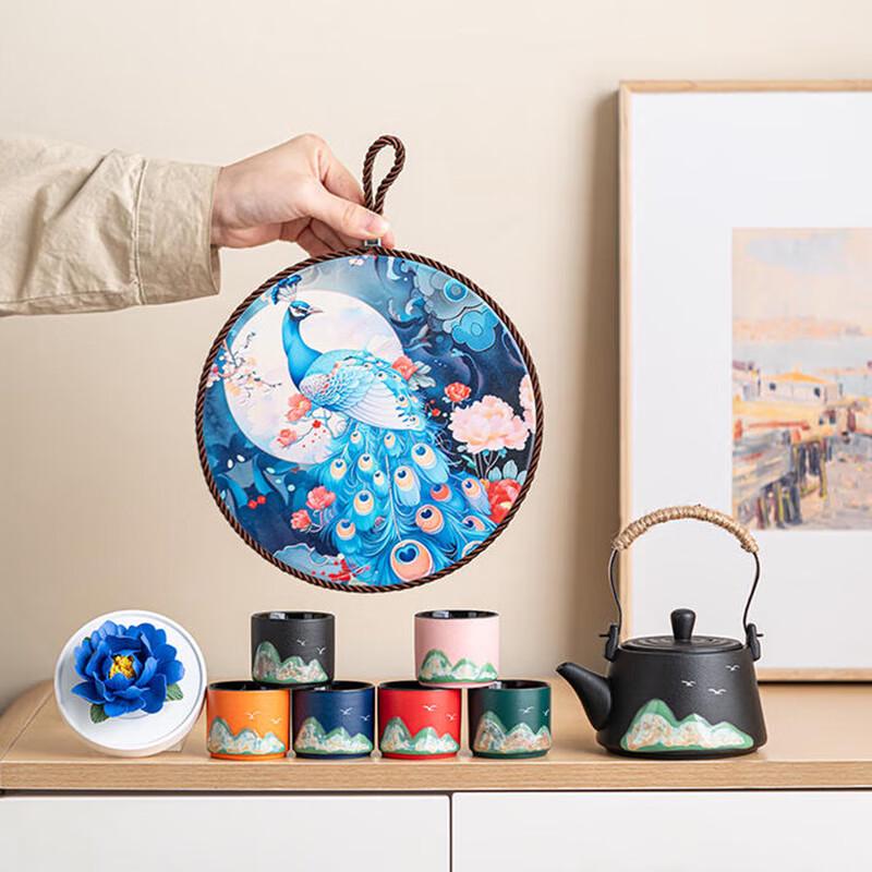 Ручная роспись глиняного чайного набора Хунъюй