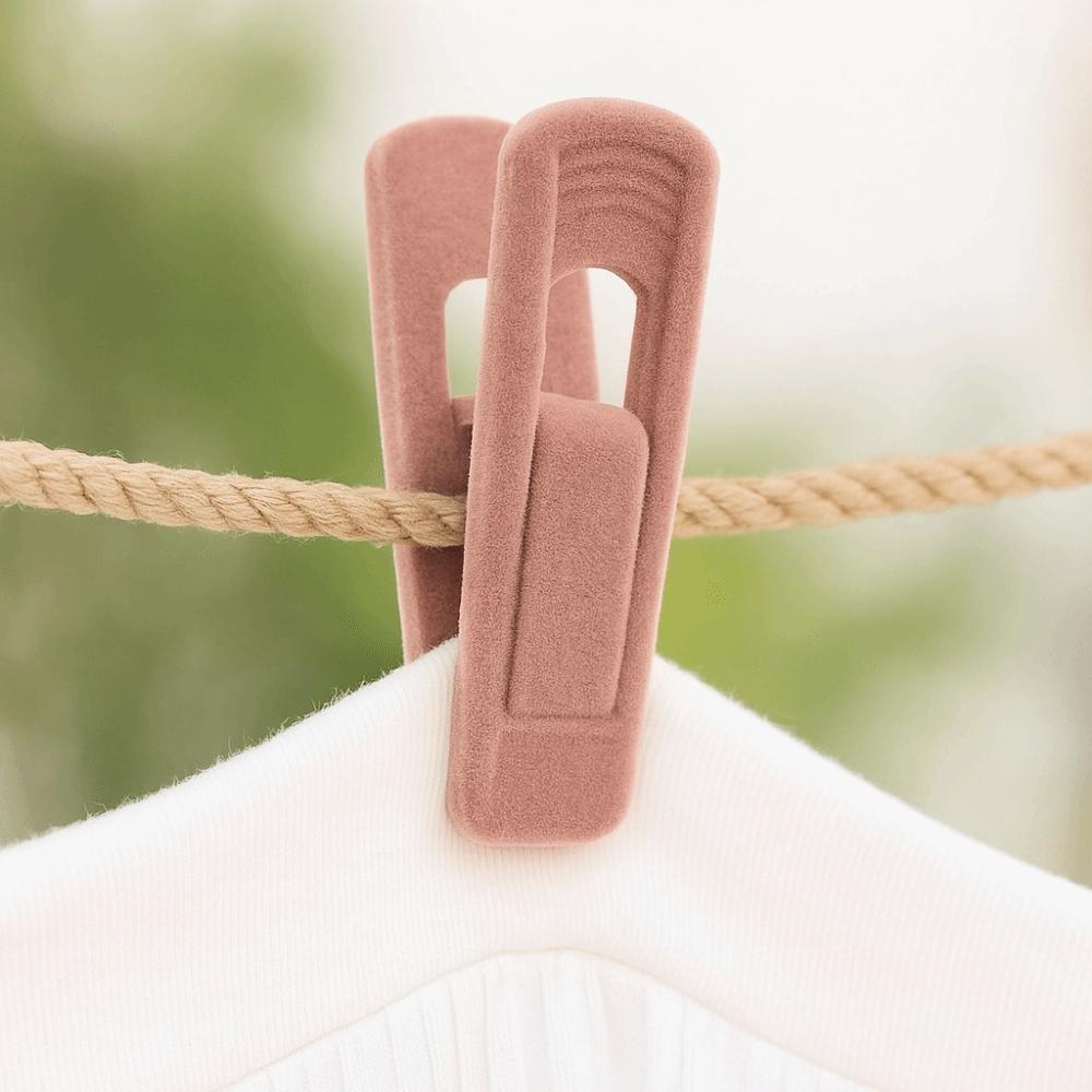 20Pcs Traceless Pants Hangers Clip Strong Finger Bed Sheets Clips Drying Clothes