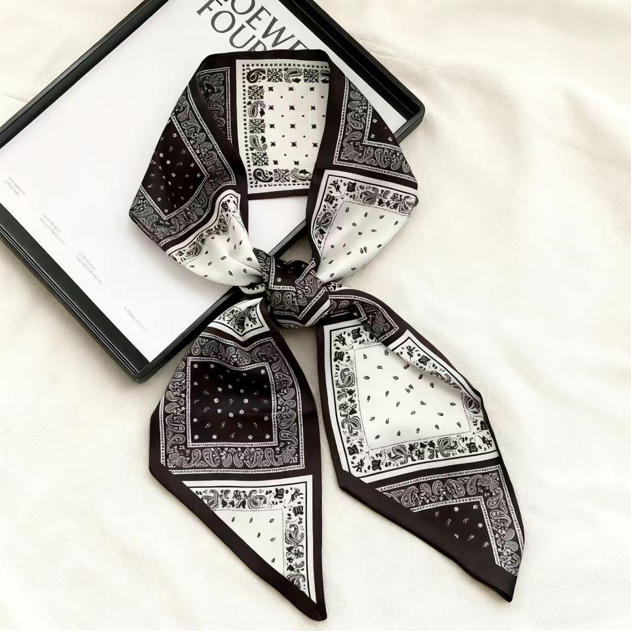 

2025 Versatile Silk Necktie Scarf: Fashionable Oblique Ribbon 145