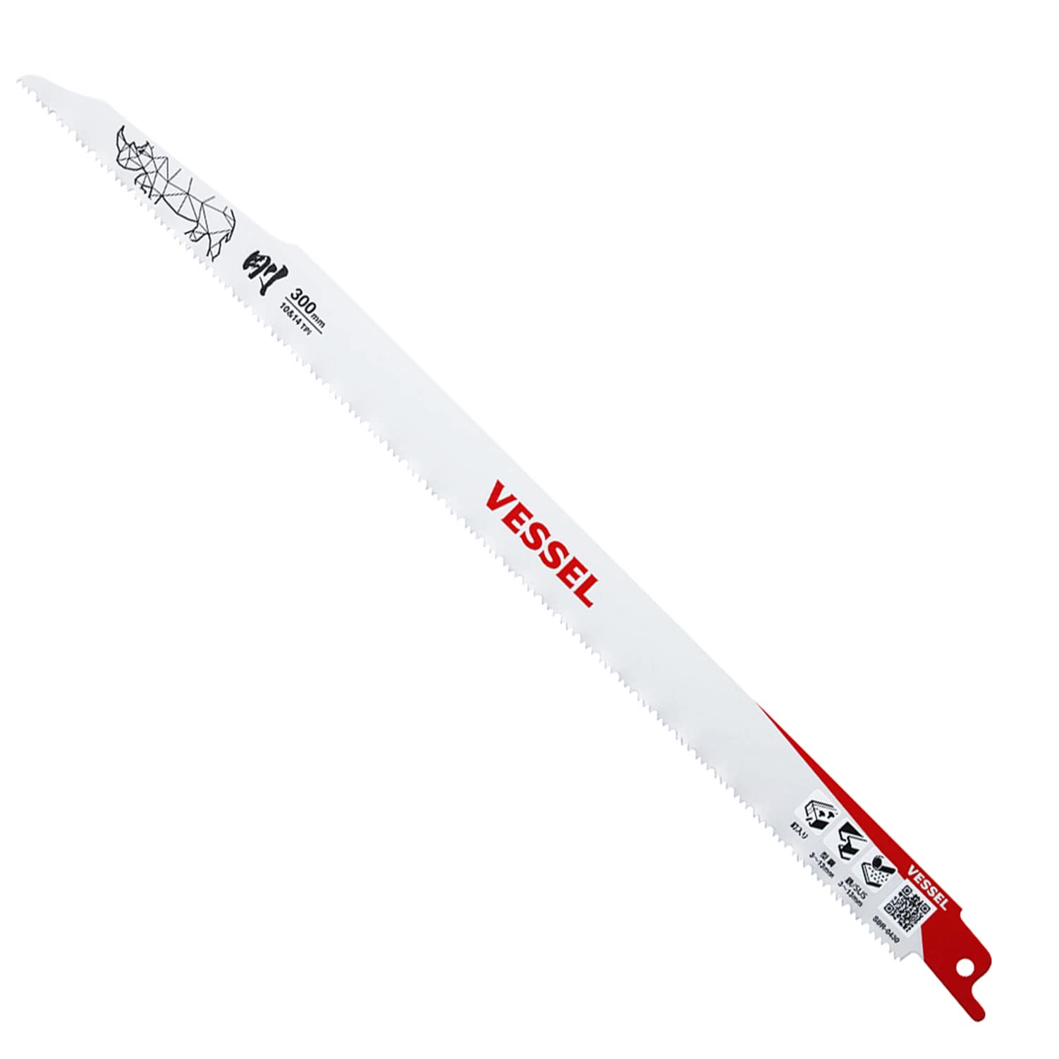 

Полотно сабельной пилы VESSEL Rhino (для демонтажа АЛК) 10 и 14 зубьев, толщина лезвия 1,27 мм, общая длина 300 мм SBR-0430-1