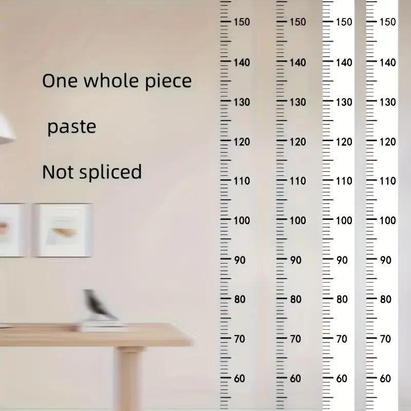 2m Wall Height Measurement Card - Easy-to-Read Durable PC Material Writeable & Removable Ideal for Room Decor Wall Decorations