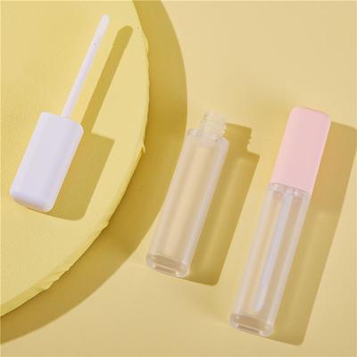 1/2Pcs Frosted Empty Portable 7Ml Thick Wand Lip Gloss Tube Plastic Lip Glaze Tubes Square Cosmetic Packing Container