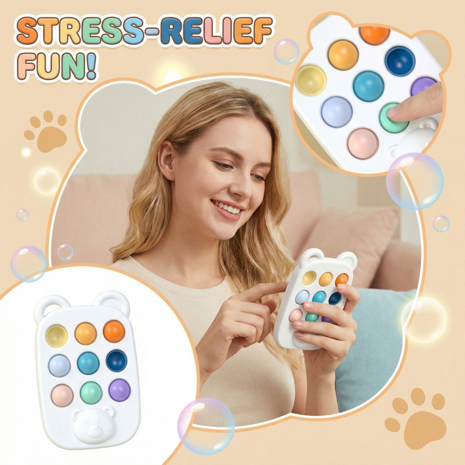 Infant And Toddler Cartoon Animal Press And Release Toy Grasping Training Educational Interactive Toy One Size