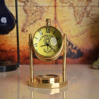 Globo Relógio de Mesa 5" Design Vitoriano Mostrador Giratório Belo Presente de Inauguração / Presente de Aniversário / Presente para o Pai Melhor Casa… Mais