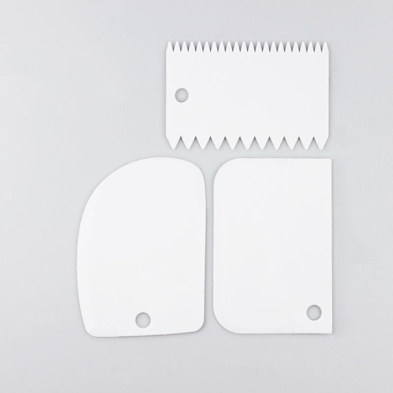 3 stk/sett Deigkutter Kake Brødskjærer Bakeverktøy Skrape Kakeblad Spatel Kakekremsskrape Bakverksskrape Kjøkkenverktøy